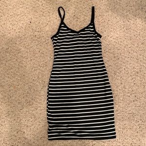 Striped Black and White Dress